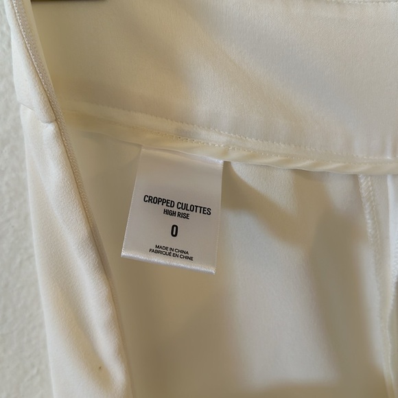 Express Cropped Culottes Size 0 Cream - Picture 4 of 5